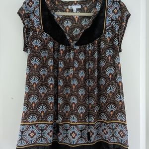 Short sleeve boho top